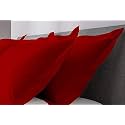 remium Hotel Quality 4 Piece Pillow Shams 100% Egyptian Cotton 550 Thread Count Pattern Solid (King, Blood Str)(17 * 27)