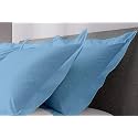 remium Hotel Quality 4 Piece Pillow Shams 100% Egyptian Cotton 550 Thread Count Pattern Solid (King, Sky Blue)(17 * 27)