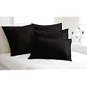 remium Hotel Quality 4 Piece Pillow Shams 100% Egyptian Cotton 550 Thread Count Pattern Solid (Over Size, Black)(20 * 36)