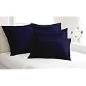 remium Hotel Quality 4 Piece Pillow Shams 100% Egyptian Cotton 550 Thread Count Pattern Solid (King, Navy Blue)(17 * 27)