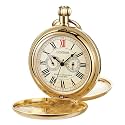 Vintage Full Copper Men's Mechanical Pocket Watch with Chain