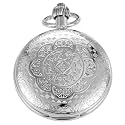 Vintage Full Copper Men's Mechanical Pocket Watch with Chain