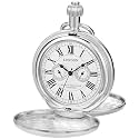Vintage Full Copper Men's Mechanical Pocket Watch with Chain