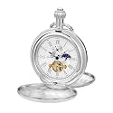 Vintage Full Copper Men's Mechanical Pocket Watch with Chain