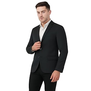 Elegant Mens Black Party Office Blazer