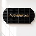 Elegant Oval-Shaped Car Display Case – Premium Laminated MDF Wood Showcase for Collectible Models