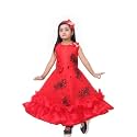 Elegant Petal Flair Embroidered Party Frock for