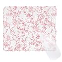 Elegant Pink Flowers Mouse Pad, Waterproof Aesthetics Floral Mouse Pads Design, Non-Slip Rubber Base Computer Simple Funny Mousepad,Small Mouse Mat Desk Accessories Office Supplies