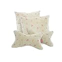 Elegant Polyester Suede Cu10 Beige Car Seat Neck Rest Pillow And Cushions (Set Of 4)