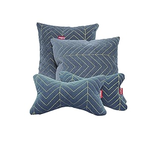 elegant polyester suede cu10 beige car seat neck rest pillow and cushions set of 4