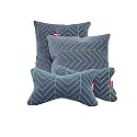 Elegant Polyester Suede Cu10 Beige Car Seat Neck Rest Pillow And Cushions (Set Of 4)