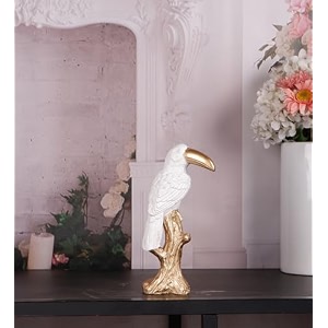 elegant white toucan bird showpiece a graceful avian accent showpeice