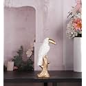 Elegant White Toucan Bird Showpiece A Graceful Avian Accent showpeice