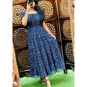 Elegant Womens Georgette A-Line DressSS