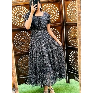 Elegant Womens Georgette A-Line DressSS