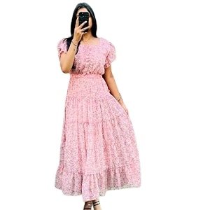 Elegant Womens Georgette A-Line DressSS