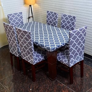 eleganta dining table cover 4 seater table cover dining table covers chair cover polyester spandex chair cover washable fade resistant anti slip flexible slipcover stretch fit grey diamond