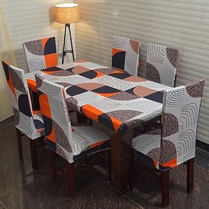eleganta dining table cover 8 seater table amp chair cover polyester spandex washable fade resistant anti slip flexible slipcover stretch fit new multicolor
