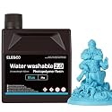 ELEGOO Upgraded Water Washable 3D Printer Resin 2.0, 405nm UV-Curing 3D Resin with Lower Shrinkage and Higher Precision for LCD 3D Printing Blue 2000g