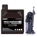 ELEGOO Upgraded Water Washable 3D Printer Resin 2.0, 405nm UV-Curing 3D Resin with Lower Shrinkage and Higher Precision for LCD 3D Printing Smoky Black 2000g