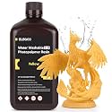 ELEGOO Upgraded Water Washable 3D Printer Resin 2.0, 405nm UV-Curing 3D Resin with Lower Shrinkage and Higher Precision for LCD 3D Printing Yellow 2000g