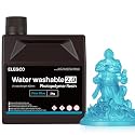 ELEGOO Upgraded Water Washable 3D Printer Resin 2.0, 405nm UV-Curing 3D Resin with Lower Shrinkage and Higher Precision for LCD 3D Printing Clear Blue 2000g