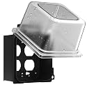ELEGRP 2-Gang Weatherproof Outdoor Outlet Cover, 5.33 in Deep, Extra-Duty Clear in-Use Outlet Cover for GFCI/Decorator Receptacles, 40-in-1 Custom Configurations, UL/CUL Certified, 1 Pack