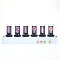 EleksMaker Resin Elekstube Ips Nixie Tube Digital Clock Electronic Calendar 6 Bit Lcd Time Photo Display Creative Retro Desk Decoration Gift (Multicolor)