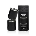 Elemental Recess Lowball Tumbler Set of 2, 10oz Triple Wall Stainless Steel Cup with Non-Shattered Tritan Lid, Insulated Whiskey Glass, Insulated Coffee Tumbler Mug for Hot &amp; Cold Drinks - Black