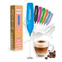 Elementi Powerful Frother Wand – Lightweight Milk Frother &amp; Drink Mixer Handheld, Matcha Whisk for Dreamy Lattes, Powerful Coffee Mixer Wand &amp; Blender Stirrer - Make Creamy Cappuccinos (Electric Blue)