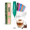Elementi Powerful Matcha Whisk – Lightweight Matcha Frother Wand &amp; Drink Mixer Handheld, High Speed Mini Whisk for Tea &amp; More, Coffee Mixer Wand, Milk Frother Handheld (Emerald Green)