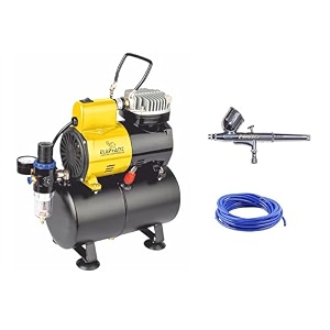 elephant as186 3 l air compressor with air brush ab-19 3mtr pu pipe