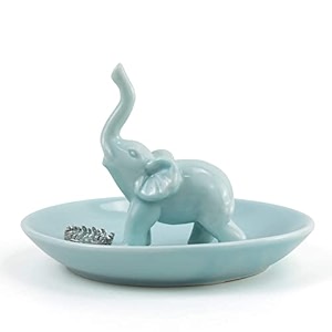 elephant gifts blue elephant ring holder dish for jewellery stand