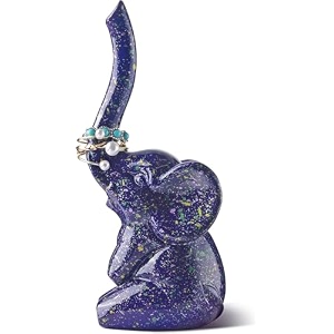 elephant gifts for women birthday christmas valentines present purple elephant ring holder for jewellery stand organiser amp display cute elephant ornament aesthetic room decor