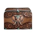 Elephant Print Bread Maker Cover 4 Slice Anti Fingerprint Toaster Oven Dust Cover for Kitchen Counter Anti Fingerprint Small Kitchen Appliance Covers