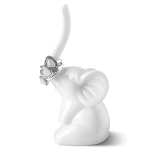 elephant ring holder for jewellery stand organiser amp display funny elephant gifts for women her birthday wedding christmas cute elephant figurine ornament modern aesthetic room decor