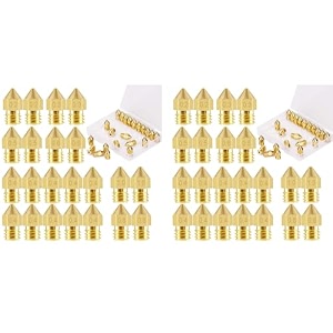 elephantboat 22 pcs multi-size 3d printer nozzle mk8 brass 175mm
