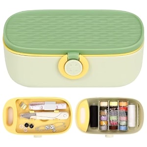 elephantboat sewing kit box with thread spools portable set for travel