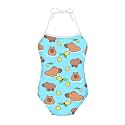 ELEQIN Cartoon Animal Cute Girls One Piece Swimsuit Adjustable Swimwear for 3Y-10Y