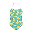 ELEQIN Cartoon Animal Cute Girls One Piece Swimsuit Adjustable Swimwear for 3Y-10Y