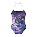 ELEQIN Cartoon Animal Cute Girls One Piece Swimsuit Adjustable Swimwear for 3Y-10Y