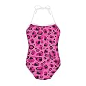 ELEQIN Cartoon Animal Cute Girls One Piece Swimsuit Adjustable Swimwear for 3Y-10Y