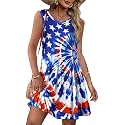 elescat Summer Dresses for Women Boho Sleeveless Pocket Tshirt Sundresses