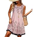 elescat Women39s Summer Dresses Casual Sleeveless Loose