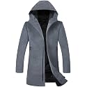 ELETOP Men's Wool Trench Coat Winter Business Long Overcoat