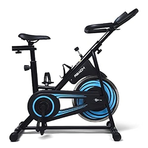 elev8 by reach vision mii spin bike  65 kg flywheel  7 levels of adjustable resistance  lcd monitor  fitness cycle for home gym  ideal for lower body amp tummy workout  max user weight 110kg