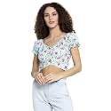 ELEVANTO Women39s Latest Ruffle Stylish Short Sleeve