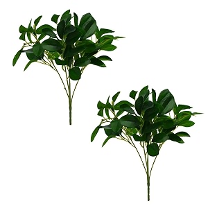 fancymart artificial rubber plant set of 2 30cm - lifelike greenery for stylish home amp office decor low-maintenanceeco-friendly design