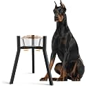 Elevated Dog Bowl Stand for Large Dogs, Adjustable Width 8.2-12.6", 16.9" Tall Single Raised Dog Food Water Stand,Bowl Not Included
