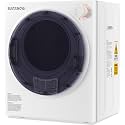 Elevon 2.6 cu.ft Portable Laundry Dryer - 800W Electric Front Load Dryer with Stainless Steel Tub &amp; Exhaust Pipe, 5 Automatic Drying Modes LCD Panel for Apartment Home Dorm RV, Black/White